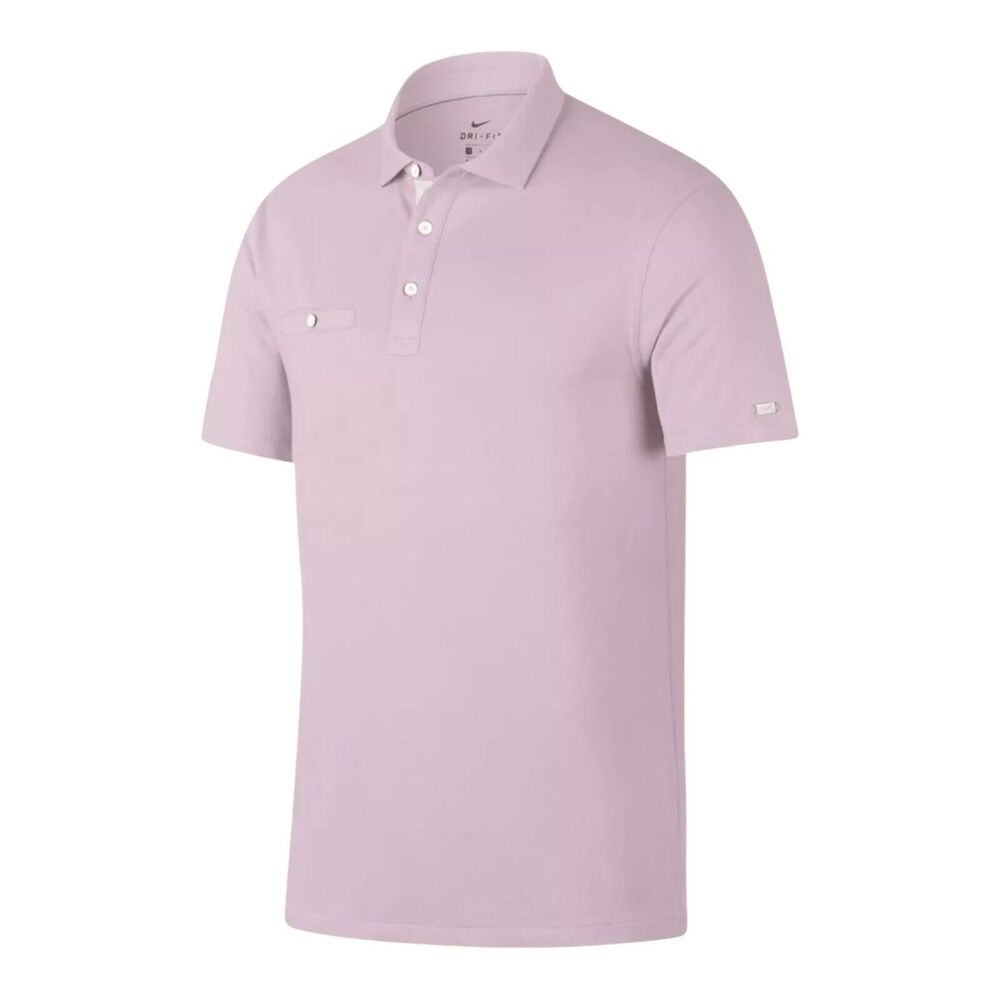 Nike Dri-FIT Golf Polo Shirt Mens Size Medium Light Purple Short‎ Sleeve